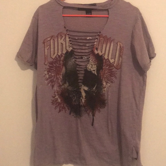 Purple Rocker Distressed/Torn Shirt - Picture 1 of 4
